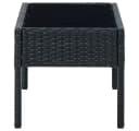 vidaXL Gartentisch Schwarz PE-Rattan Hartglas Bild 3