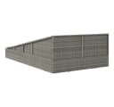 vidaXL Gartenbett Grau 110x200 cm Poly Rattan mit Kissen Bild 5