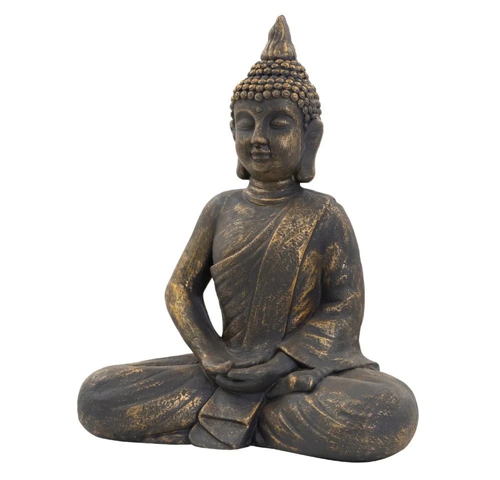 ECD Germany Buddha Figur Bronze Polyresin Deko - Bild 2