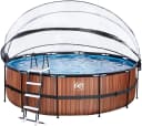Framepool EXIT inkl. multifunktionaler Poolabdeckung und Sicherheitsleiter Braun Bild 2