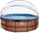 Framepool EXIT inkl. multifunktionaler Poolabdeckung und Sicherheitsleiter Braun Bild 3