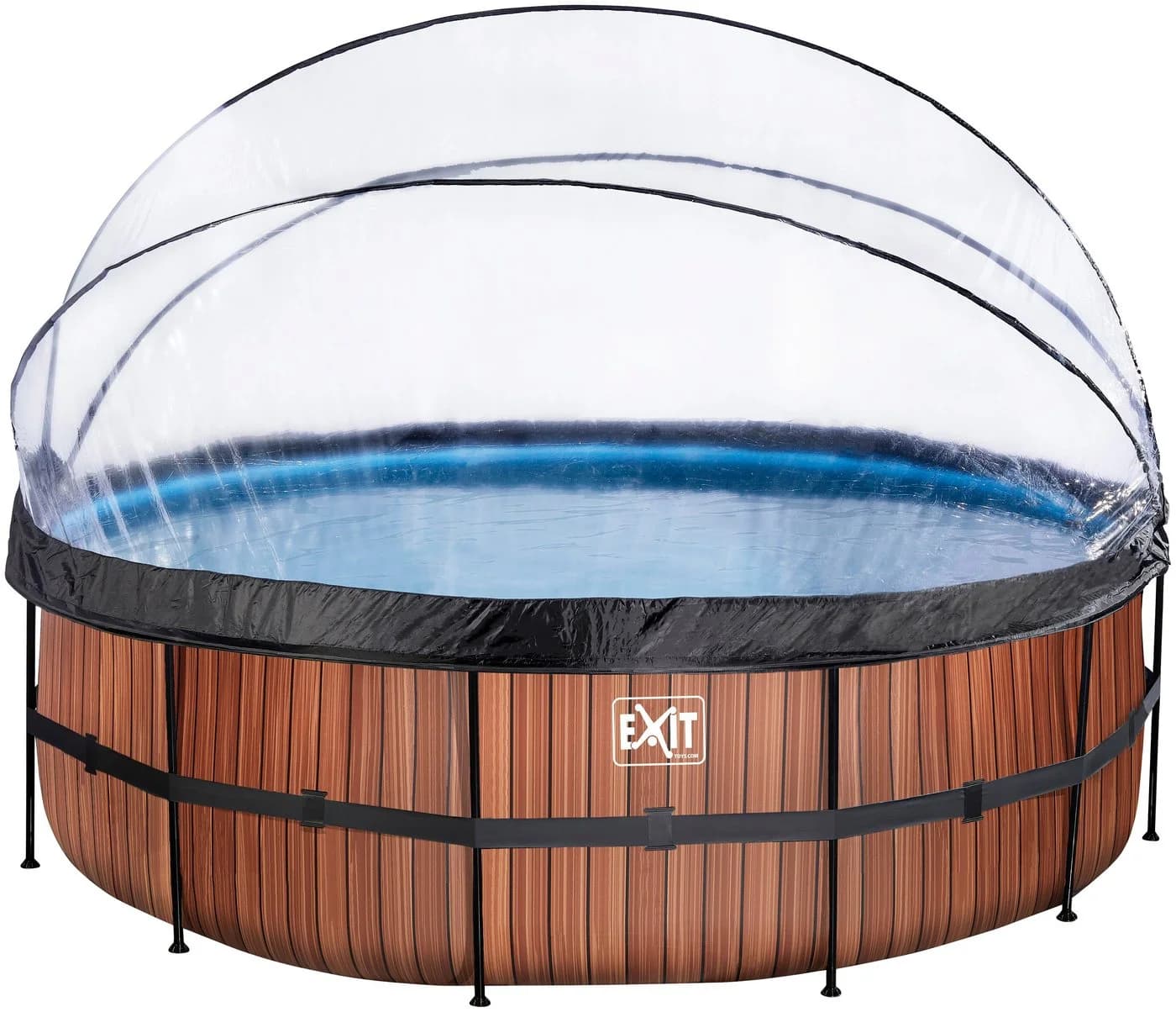 Framepool EXIT inkl. multifunktionaler Poolabdeckung und Sicherheitsleiter Braun - Bild 3