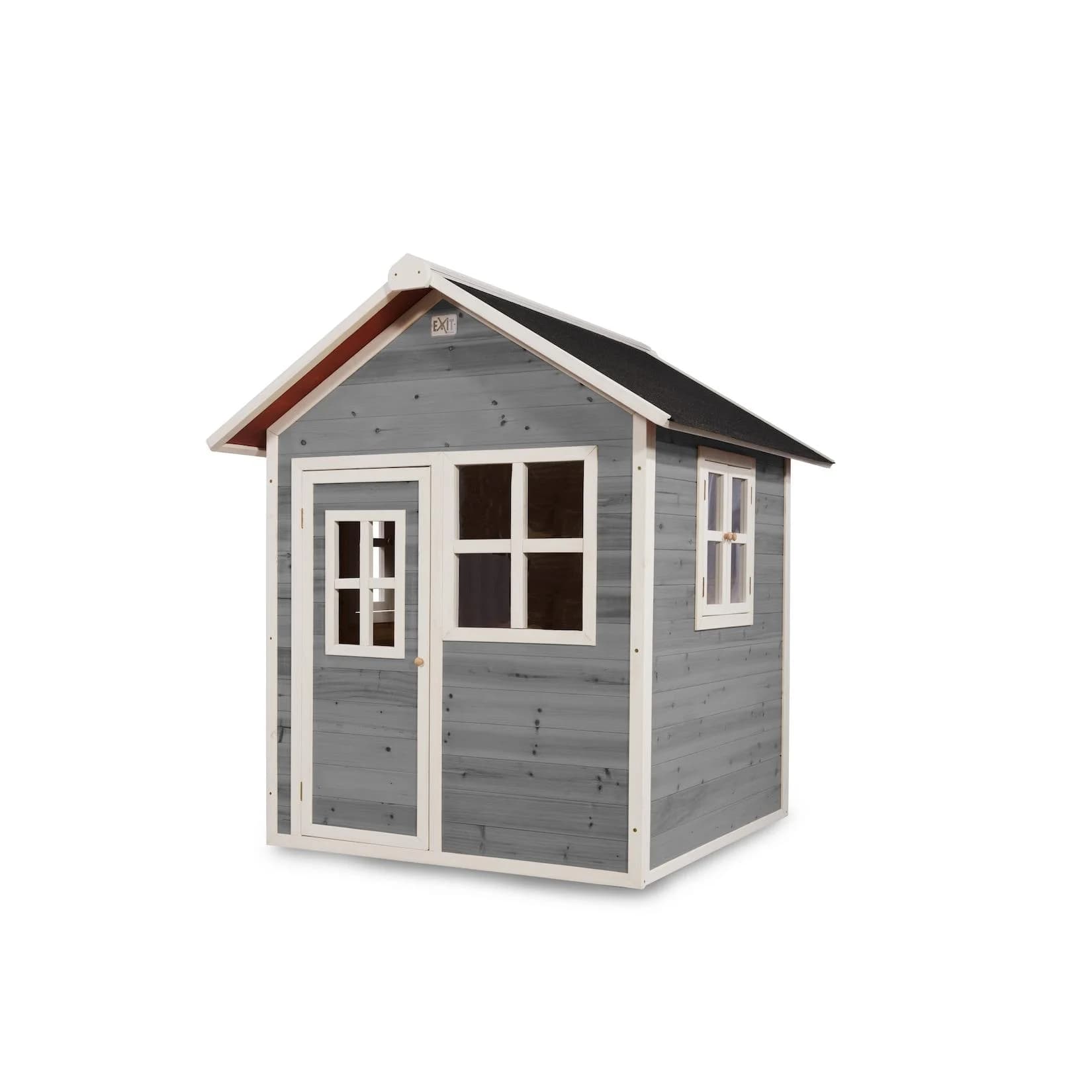 EXIT Loft 100 Holzspielhaus Grau - Vormontiertes Spielhaus