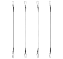 vidaXL Sonnensegel Seile mit Karabiner 4 Stk. Schwarz/Silber Gummi Bild 1