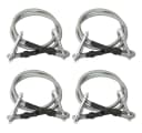 vidaXL Sonnensegel Seile mit Karabiner 4 Stk. Schwarz/Silber Gummi Bild 2