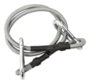 vidaXL Sonnensegel Seile mit Karabiner 4 Stk. Schwarz/Silber Gummi Bild 4
