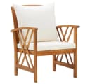 vidaXL Gartenstuhl Set 2 Stk. Massivholz mit Kissen Bild 1