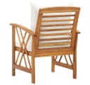 vidaXL Gartenstuhl Set 2 Stk. Massivholz mit Kissen Bild 5