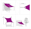 vidaXL Sonnensegel 3,6x3,6 m Taupe PU-beschichtetes Oxford-Gewebe Bild 4
