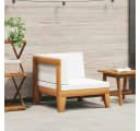 vidaXL Modular-Ecksofa mit Cremeweißen Kissen Massivholz Bild 1