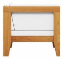 vidaXL Modular-Ecksofa mit Cremeweißen Kissen Massivholz Bild 4