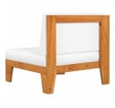 vidaXL Modular-Ecksofa mit Cremeweißen Kissen Massivholz Bild 5