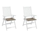 vidaXL Sitzauflage Gartenstuhl-Kissen Taupe Oxford-Gewebe 2 Stk. Bild 4