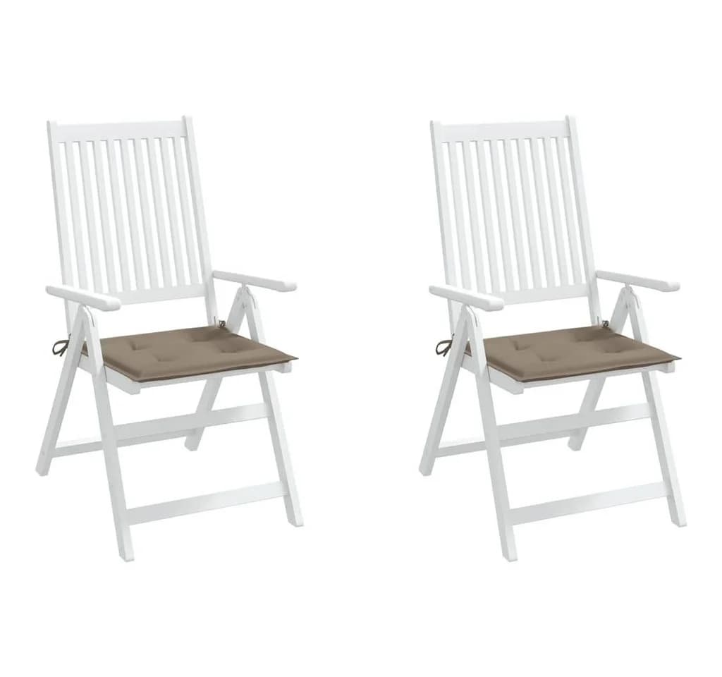 vidaXL Sitzauflage Gartenstuhl-Kissen Taupe Oxford-Gewebe 2 Stk. - Bild 4