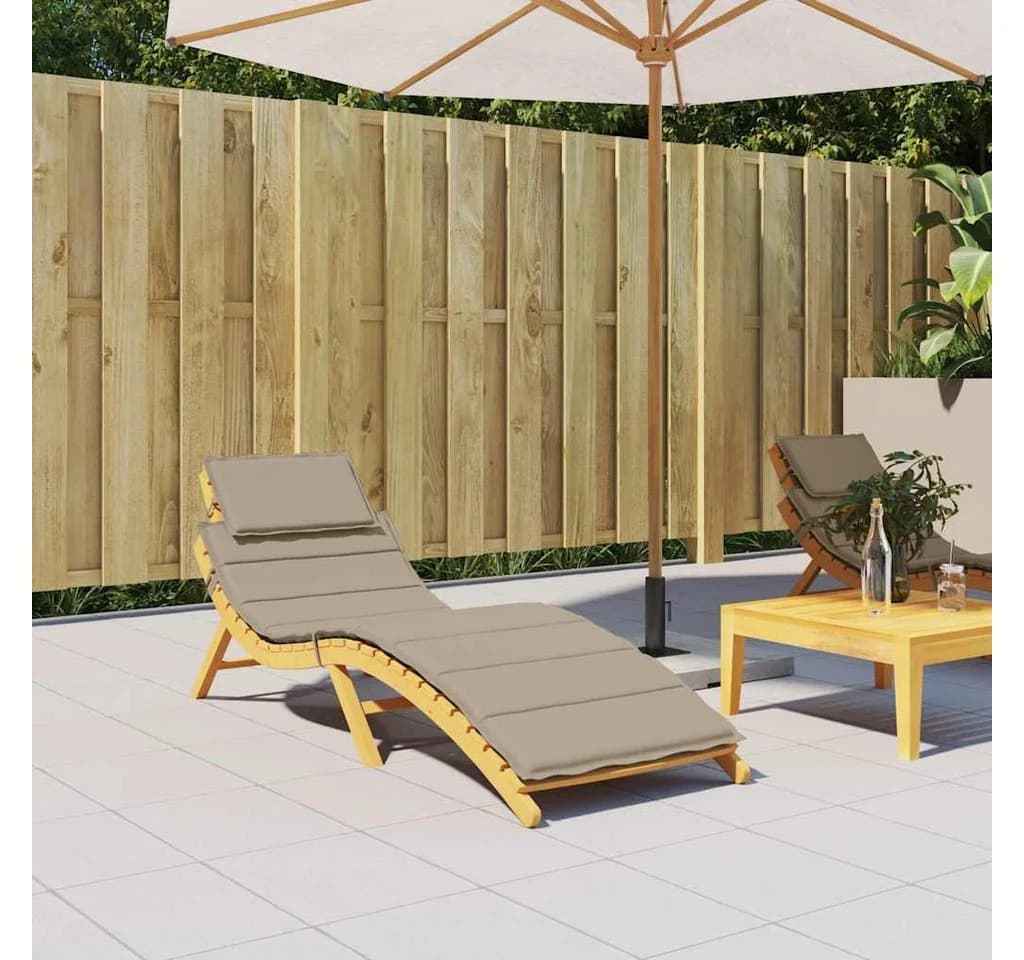 vidaXL Sitzauflage Sonnenliegen Taupe Oxford-Gewebe