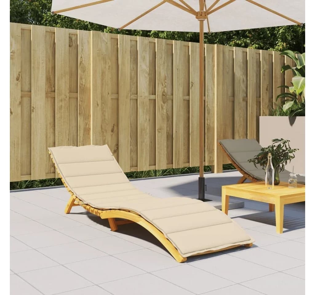 VIDAXL Sitzauflage Sonnenliegen-Auflage Beige