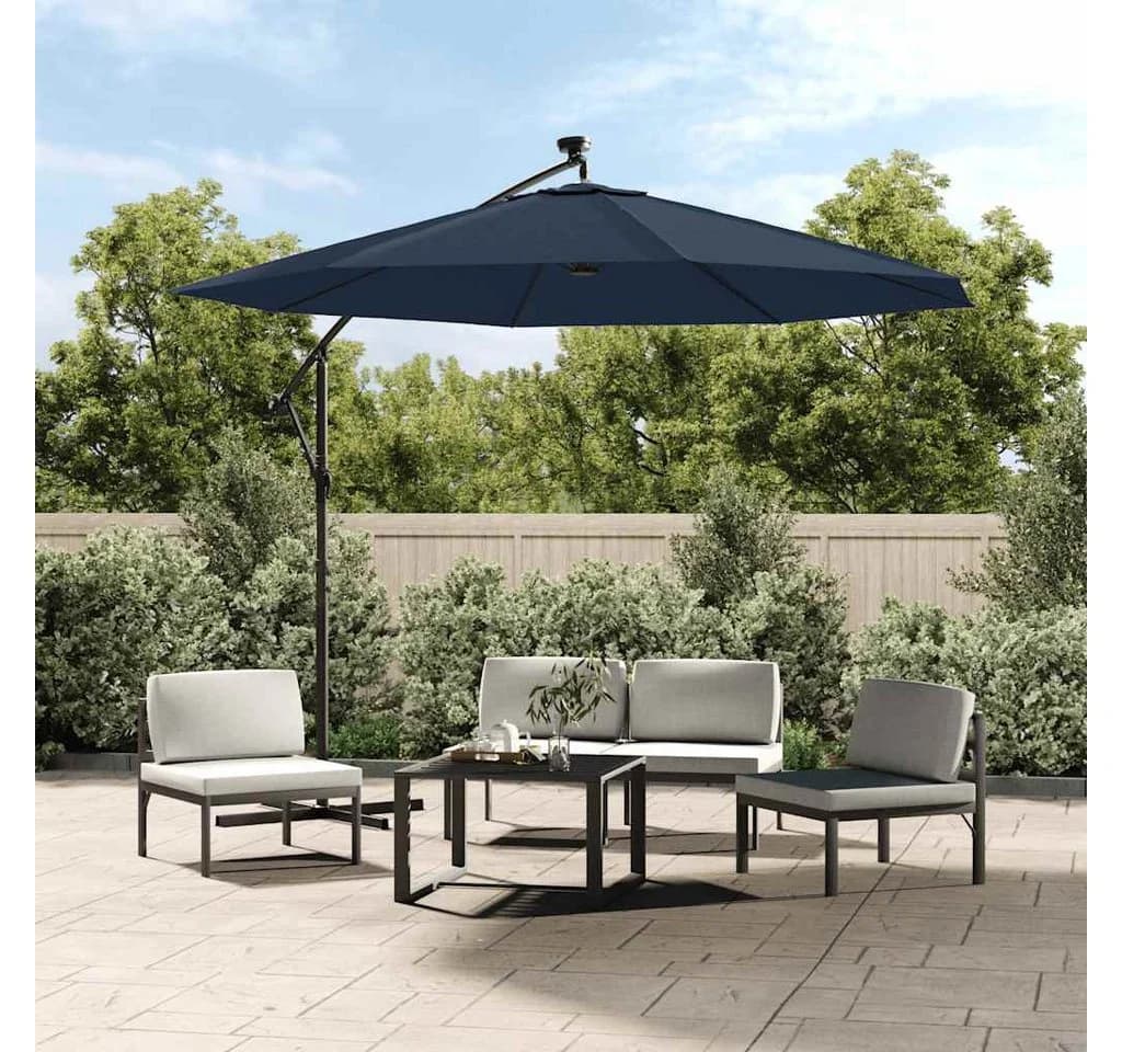 vidaXL Sonnenschirm Ersatzbezug Ampelschirm Blau 350 cm