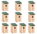VIDAXL Vogelhaus 10er Set Tanne Massivholz Bild 2
