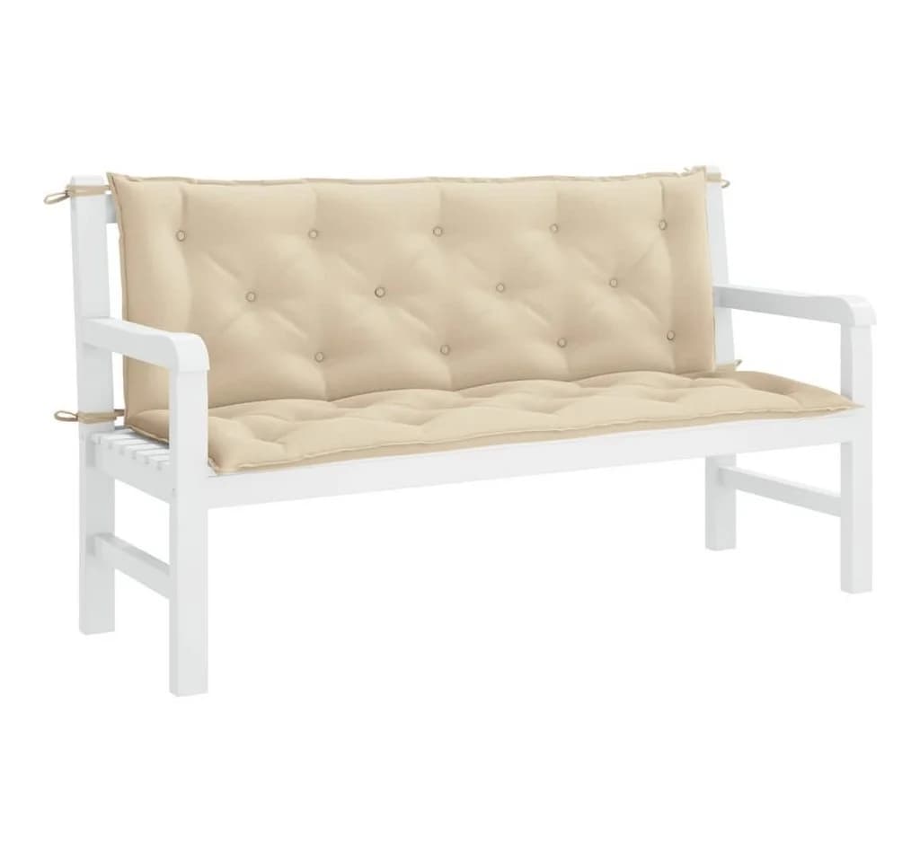 vidaXL Gartenbankauflage 2 Stk. Beige Oxford-Gewebe - Bild 3