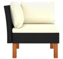vidaXL Sofaelement 3-tlg. Garten-Lounge-Set Poly Rattan Eukalyptus Bild 4