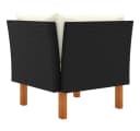 vidaXL Sofaelement 3-tlg. Garten-Lounge-Set Poly Rattan Eukalyptus Bild 5