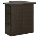 vidaXL Gartenbar-Set 8-tlg. mit Kissen Poly Rattan Braun Bild 1