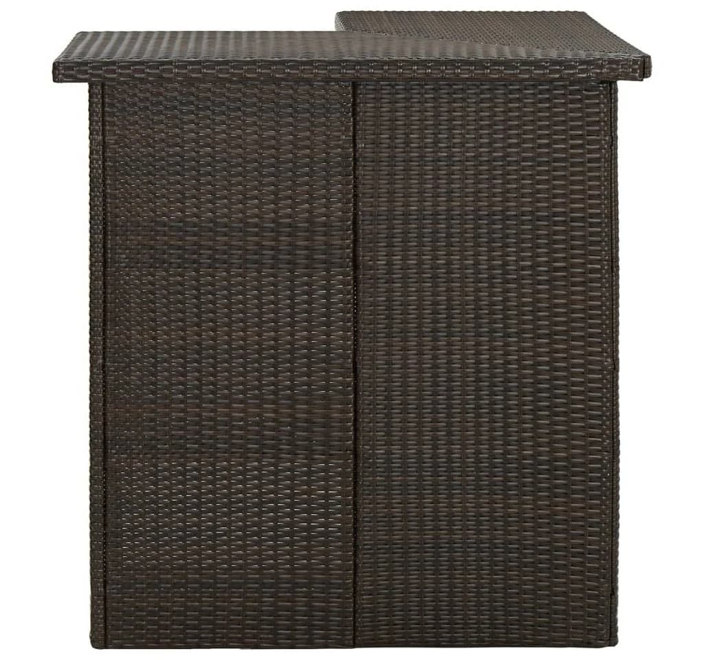 vidaXL Gartenbar-Set 8-tlg. mit Kissen Poly Rattan Braun - Bild 3