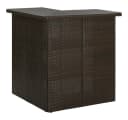 vidaXL Gartenbar-Set 8-tlg. mit Kissen Poly Rattan Braun Bild 4