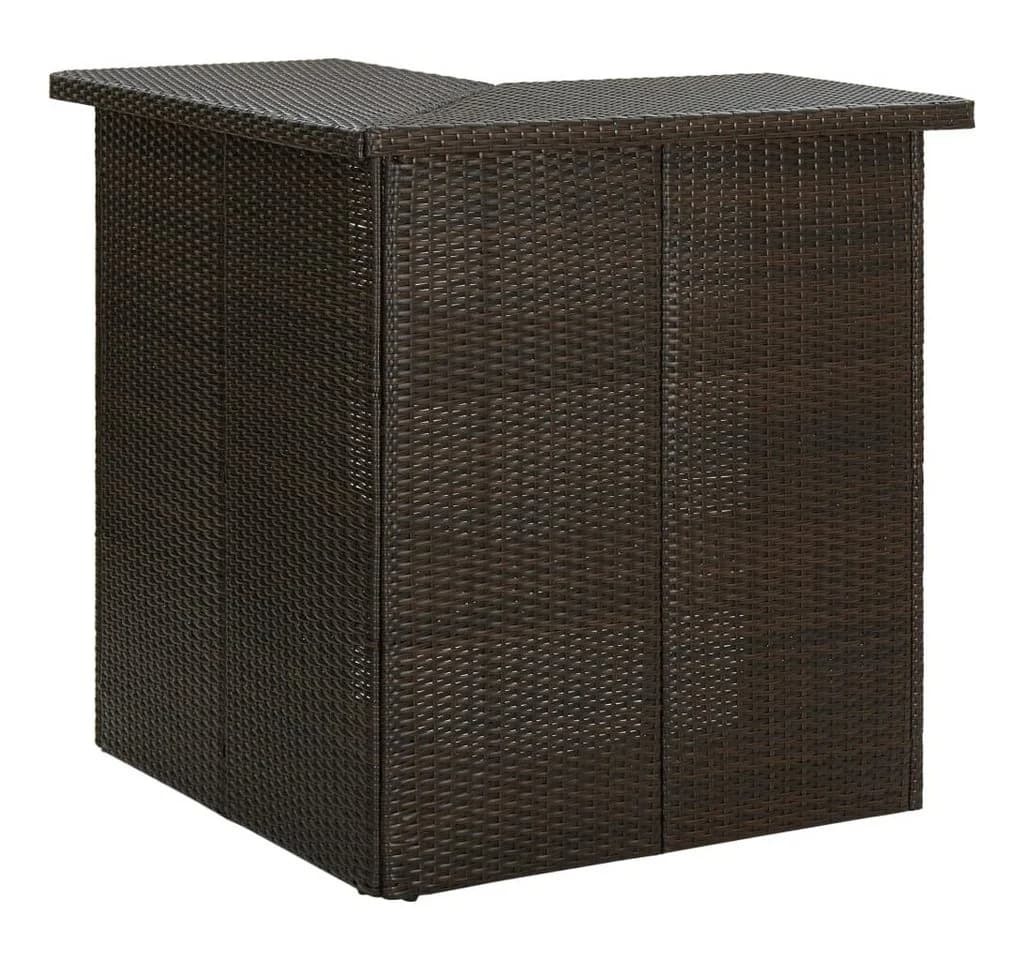 vidaXL Gartenbar-Set 8-tlg. mit Kissen Poly Rattan Braun - Bild 4