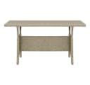 vidaXL Gartentisch Grau Poly Rattan Outdoor Bild 1
