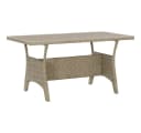 vidaXL Gartentisch Grau Poly Rattan Outdoor Bild 2