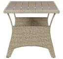 vidaXL Gartentisch Grau Poly Rattan Outdoor Bild 3