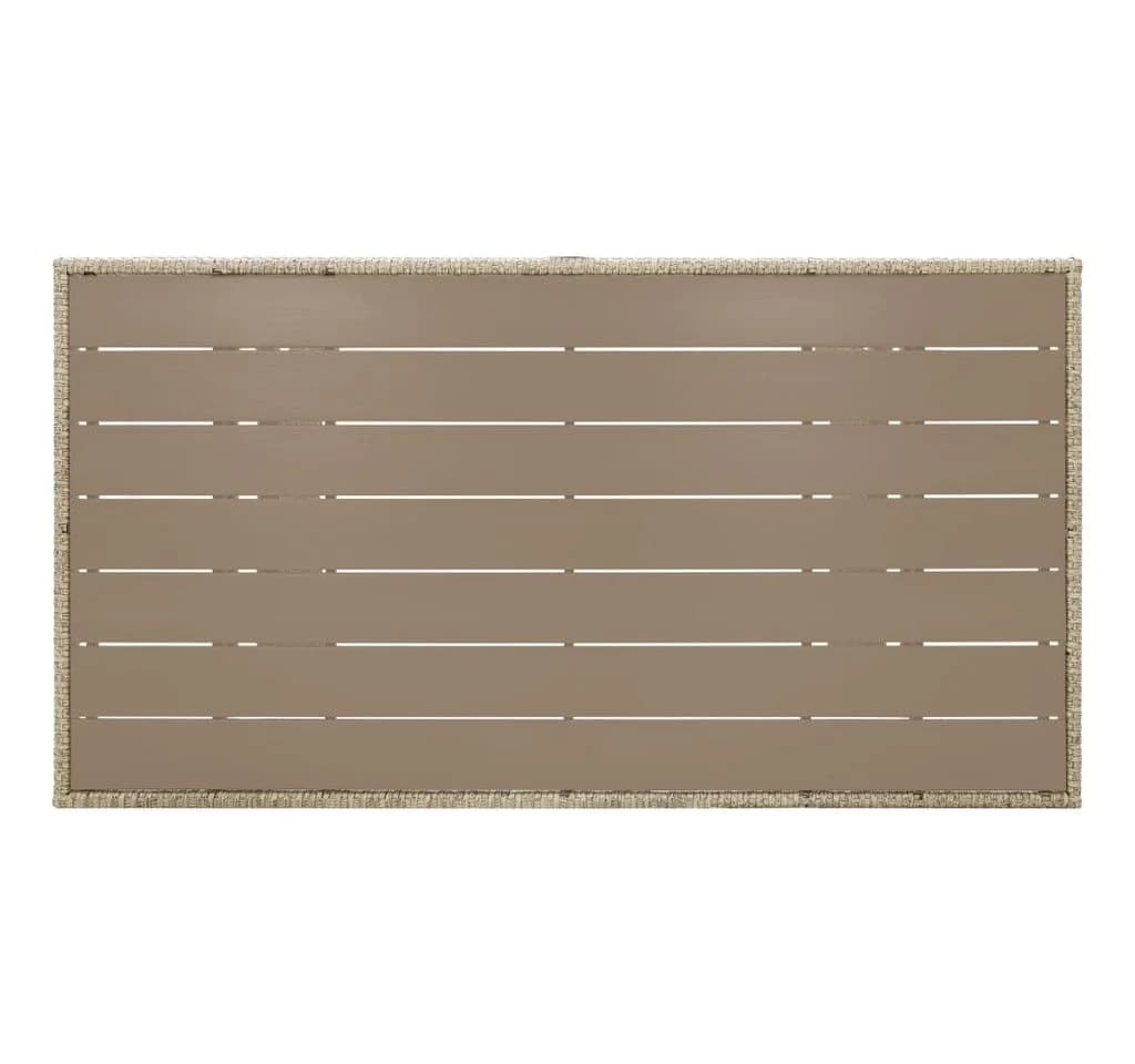 vidaXL Gartentisch Grau Poly Rattan Outdoor - Bild 4