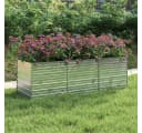 vidaXL Hochbeet 240x80x77 cm Verzinkter Stahl Silber Bild 1