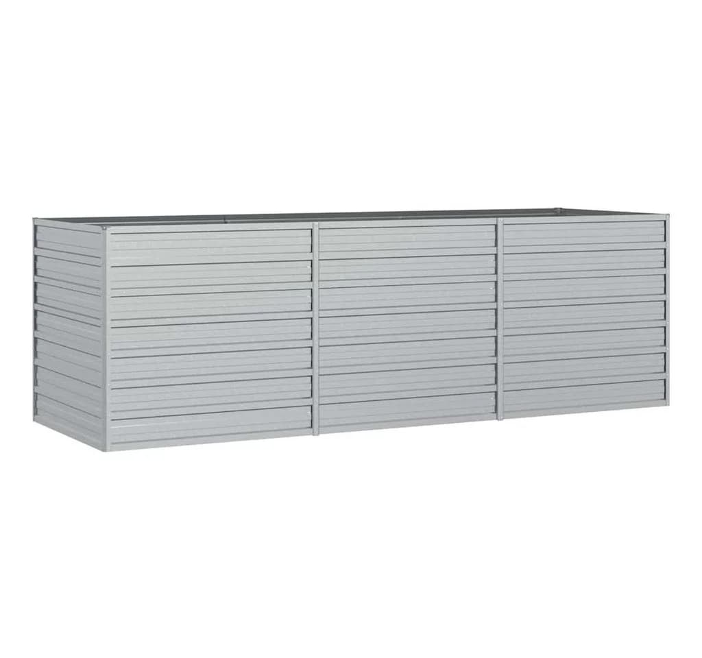vidaXL Hochbeet 240x80x77 cm Verzinkter Stahl Silber - Bild 2
