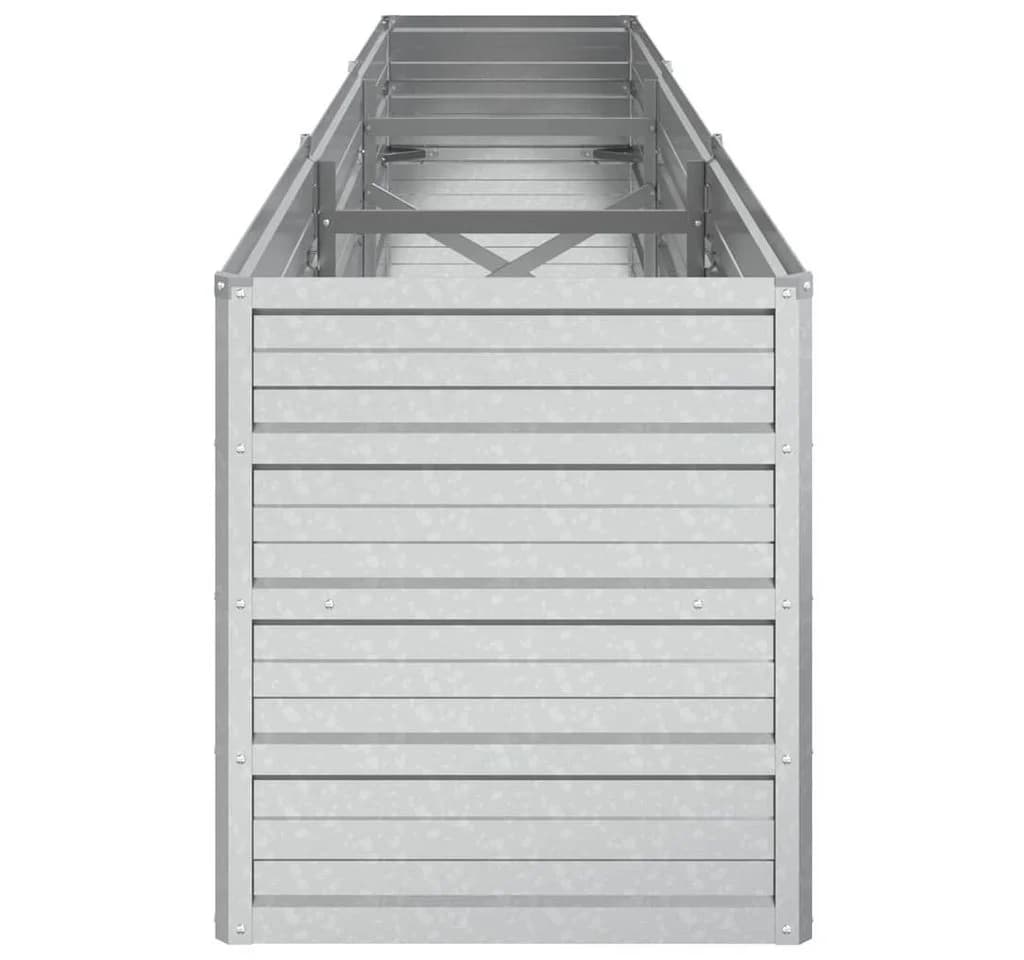 vidaXL Hochbeet Verzinkter Stahl Silber Garten - Bild 5