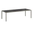 vidaXL Gartentisch Grau Poly Rattan Hartglas Bild 2