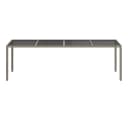 vidaXL Gartentisch Grau Poly Rattan Hartglas Bild 3