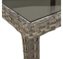 vidaXL Gartentisch Grau Poly Rattan Hartglas Bild 5