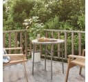 vidaXL Gartentisch Beistelltisch Grau Poly Rattan Bild 1