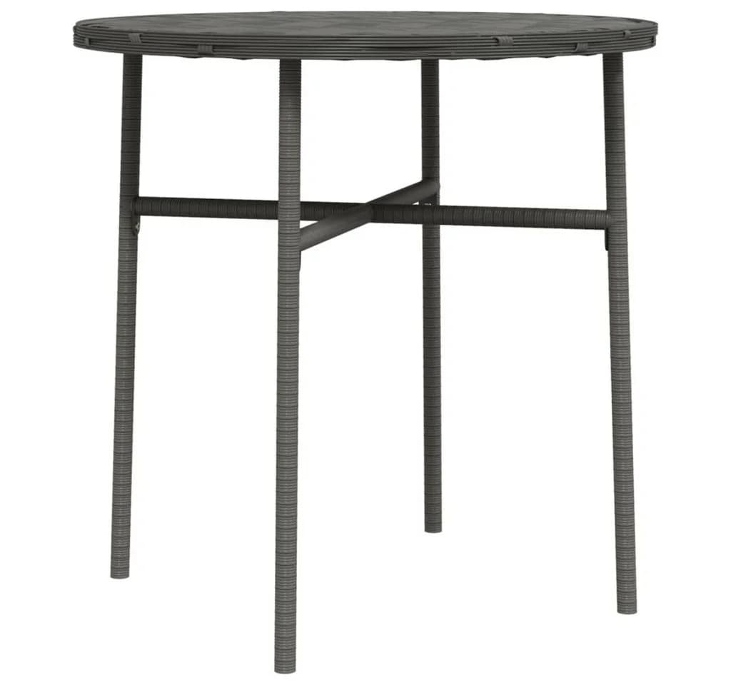 vidaXL Gartentisch Beistelltisch Grau Poly Rattan - Bild 2