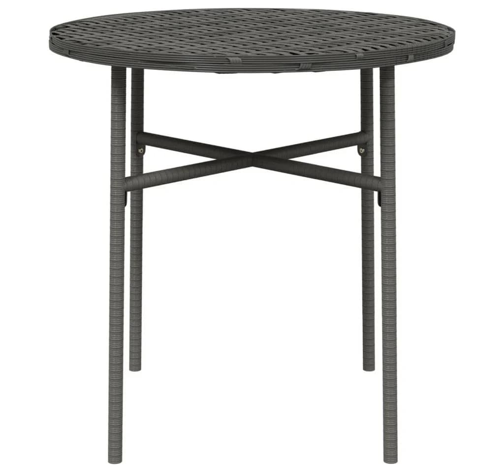 vidaXL Gartentisch Beistelltisch Grau Poly Rattan - Bild 3