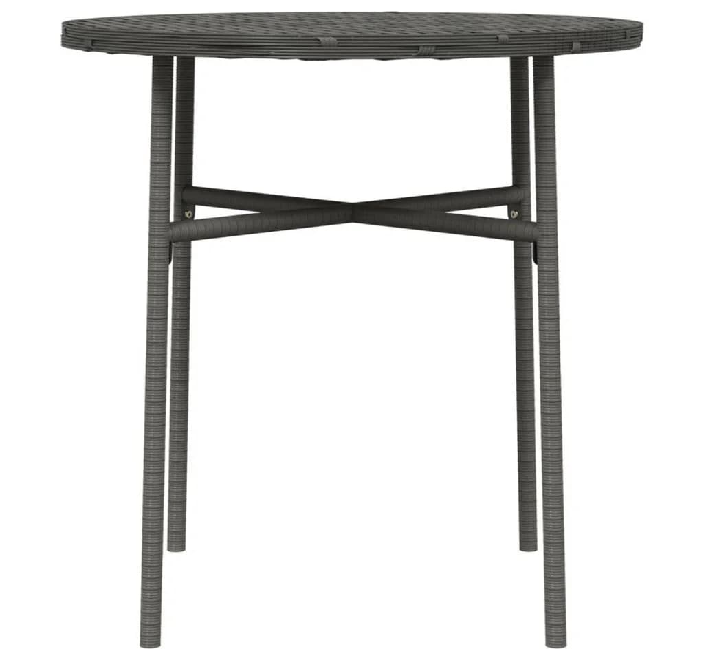 vidaXL Gartentisch Beistelltisch Grau Poly Rattan - Bild 4