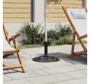 vidaXL Sonnenschirmständer Schwarz Gusseisen mit Adapter Bild 1