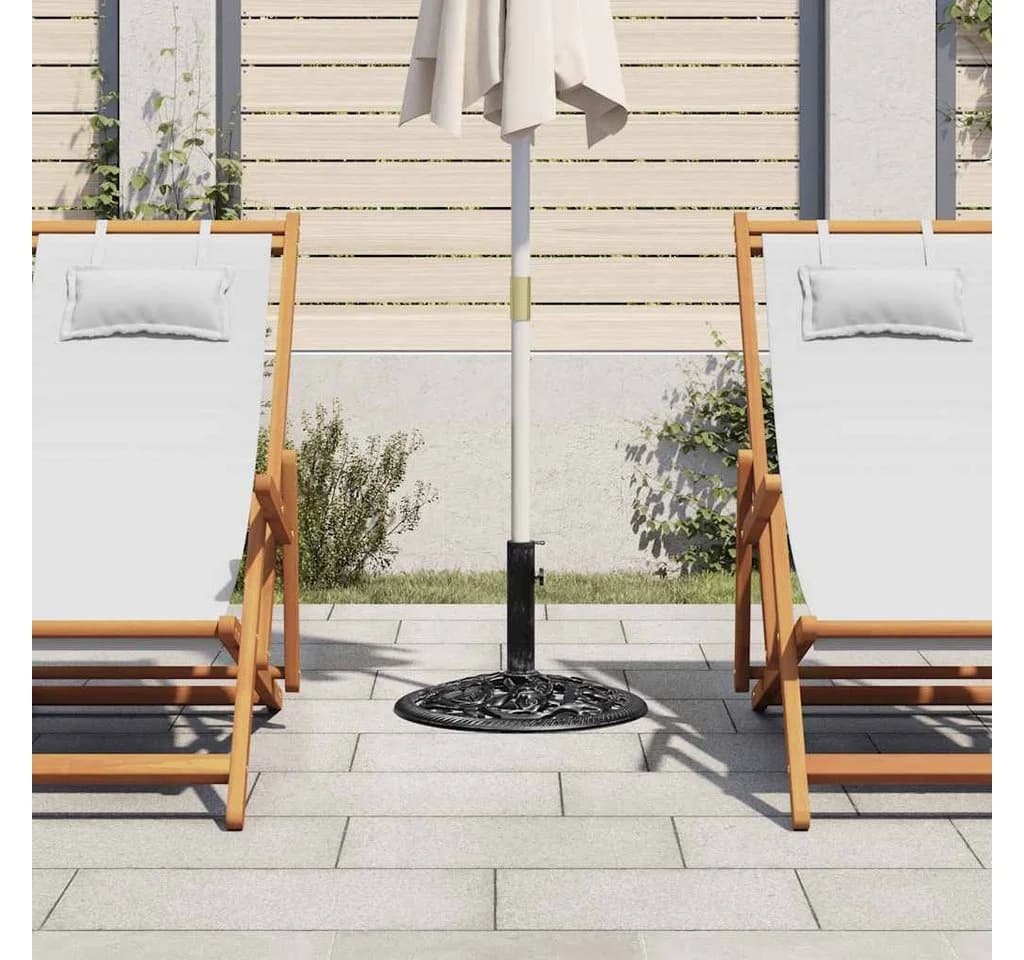 vidaXL Sonnenschirmständer Schwarz Gusseisen mit Adapter - Bild 3