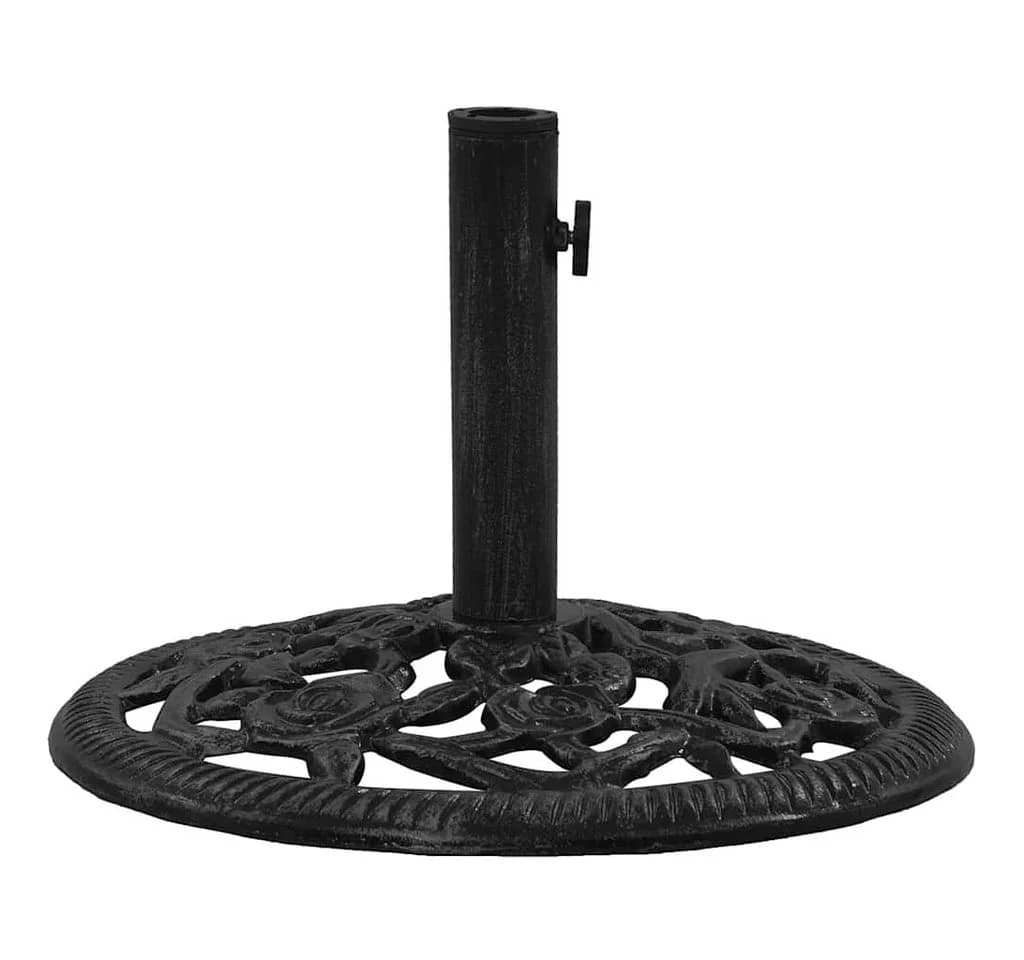 vidaXL Sonnenschirmständer Schwarz Gusseisen mit Adapter - Bild 4