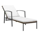 vidaXL Gartenliege-Set 2-tlg. mit Tisch Poly Rattan Braun Bild 3
