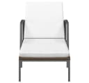 vidaXL Gartenliege-Set 2-tlg. mit Tisch Poly Rattan Braun Bild 4