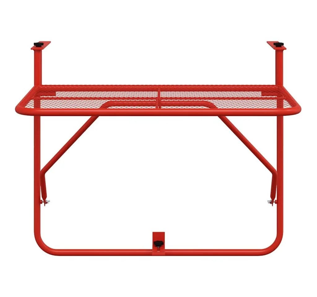 vidaXL Balkontisch Rot Klappbar Stahl 60x40 cm - Bild 4