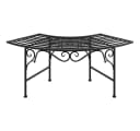 vidaXL Gartenbank Baumbank 113 cm Schwarz Stahl Bild 2